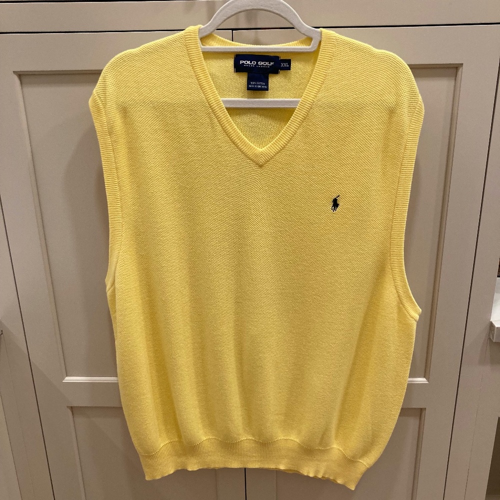 Vintage Polo Light Knit Mens Sweater Vest - Size XXL